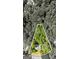 Aerial view of a house surrounded by trees. Illustration of the property line at 218 Woodruff Way, Peachtree City, GA 30269