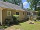 Tranquil backyard with a fire pit, perfect for outdoor relaxation and enjoying nature at 105 Old Hickory Pointe, Mcdonough, GA 30252