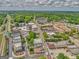 Extensive aerial view of commercial building and railroad tracks showing the city in the background at 1128 Milstead Ne Ave, Conyers, GA 30012