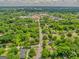 Stunning aerial view of the property showcasing its location surrounded by lush greenery and a charming neighborhood at 1128 Milstead Ne Ave, Conyers, GA 30012