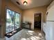 Functional kitchen boasts a sliding glass door providing natural light and backyard access at 3838 Kirkwood Nw Run, Kennesaw, GA 30144