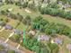Beautiful aerial view of a tree-lined street and single Gathering homes near the golf course at 1585 Lake Dow Rd, Mcdonough, GA 30252