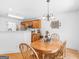 Bright dining area with wood table, seating for four, and adjacent kitchen at 1585 Lake Dow Rd, Mcdonough, GA 30252
