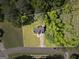 Aerial view of property lines on a lot with a two-story home with a large, private backyard at 96 Ashtonbrook Dr, Mcdonough, GA 30252