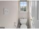 Toilet stall featuring neutral walls, a small window and white door at 96 Ashtonbrook Dr, Mcdonough, GA 30252