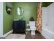 Stylish bathroom with modern fixtures, a unique glass vessel sink, and a shower-tub combo at 125 High Bluff Trl, Carrollton, GA 30116
