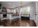 Kitchen with white cabinets, center island, and stainless steel appliances at 125 High Bluff Trl, Carrollton, GA 30116