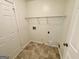 Functional laundry area with tile flooring, including a door to outside at 6026 Woodcreek Dr, Woodstock, GA 30188