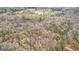 Aerial view of wooded property with a pond and houses nestled among the trees at 679 Bo Bo Banks Rd, Grantville, GA 30220