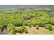 Picturesque aerial view of lush, green wooded land with a serene pond, offering privacy and natural beauty at 679 Bo Bo Banks Rd, Grantville, GA 30220