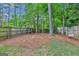 Backyard featuring a swing set and a border of pine straw at 4250 Edgewater Nw Ct, Kennesaw, GA 30144