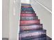 Unique staircase featuring book covers painted on the steps at 4250 Edgewater Nw Ct, Kennesaw, GA 30144