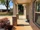 Covered front porch with brick pillars leading to the home's entrance at 101 Elkins Blvd, Locust Grove, GA 30248