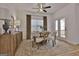 Cozy dining area featuring a round table with seating for four and lots of natural light at 135 Wet Wood Dr # 12, Fairburn, GA 30213