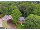 Aerial view of two-story home with a large, wooded lot at 2622 Murdock, Marietta, GA 30062