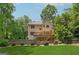 Large backyard with lush sod, tiered wooden deck and fenced in yard at 2622 Murdock, Marietta, GA 30062