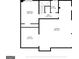 Basement floor plan of home with bedroom, bath, utility, hall and garage dimensions at 2622 Murdock, Marietta, GA 30062