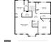 Floor plan showing the layout of the primary bedroom, bath, walk-in closet, laundry, hall and additional bedrooms at 2622 Murdock, Marietta, GA 30062