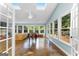 Bright sunroom with tile floors, multiple skylights and many windows to the backyard at 101 Jasmine Path, Peachtree City, GA 30269