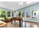 Bright sunroom with tile floors, skylights and many windows overlooking the backyard at 101 Jasmine Path, Peachtree City, GA 30269