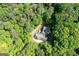 An aerial view of a secluded home surrounded by lush greenery and mature trees at 465 Willowbrook Dr, Smyrna, GA 30082