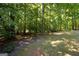 Landscaped backyard features mature trees and lush greenery at 465 Willowbrook Dr, Smyrna, GA 30082