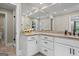 Bright bathroom featuring double vanity with granite countertops and lots of storage at 171 Ponderosa Drive, Fayetteville, GA 30214
