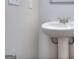 Bathroom with white pedestal sink and neutral wall color at 6120 Ripple Way # 46, South Fulton, GA 30349