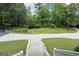 Picture looking from the porch over a circular driveway at 3133 Callie Still Rd., Lawrenceville, GA 30045