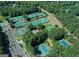 Aerial view of many tennis courts in a well kept community at 1155 Graystone Xing, Alpharetta, GA 30005