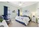Bedroom with neutral walls, carpet floor, two windows and a ceiling fan at 270 Morrow Rd, Newborn, GA 30056
