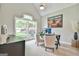 Bright office with large window, vaulted ceiling and calming backyard view at 3435 Vista Creek Dr, Dacula, GA 30019