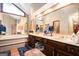 Large bathroom features a soaking tub, double vanity, and a shower at 275 Brandon Mill Cir, Fayetteville, GA 30214