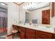 Bathroom featuring wallpaper and a vanity at 275 Brandon Mill Cir, Fayetteville, GA 30214