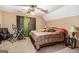 Bedroom featuring carpet, ceiling fan, and exercise equipment at 275 Brandon Mill Cir, Fayetteville, GA 30214