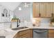 Kitchen sink with stainless appliances, granite countertops, and a bright, open layout at 1010 Elaine Ct, Mcdonough, GA 30252