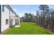 The large backyard features lush green grass and wooded area at 1949 Van Allen Ct # 4, Dacula, GA 30019