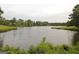 Community pond with natural scenery, surrounded by trees and foliage on a cloudy day at 321 Champions Dr, Fairburn, GA 30213