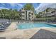 Community pool with lounge chairs and beautiful surrounding trees at 578 Mcgill Ne Pl # 578, Atlanta, GA 30312