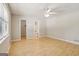 Bedroom with natural light coming in through a window and entrances to the closet and bathroom at 4954 Browns Mill Rd, Lithonia, GA 30038