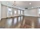 Bright living room with hardwood floors and a stylish chandelier, ready for personalized decor at 1020 Broadview Dr, Marietta, GA 30062