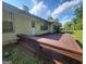 A spacious stained deck offers an outdoor space for relaxing or entertaining guests at 3035 Landington Way, Duluth, GA 30096