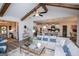 Open-concept living room flowing into the kitchen with modern decor and comfortable seating at 457 Paynes Lake Rd, Carrollton, GA 30116