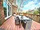 Inviting outdoor deck with a glass table and wicker chairs, perfect for enjoying the fresh air at 110 Vicarage Ct, Johns Creek, GA 30005