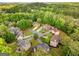 Aerial view of neighborhood showcasing mature trees and lush landscaping at 3707 Lance Bluff Ln, Duluth, GA 30097