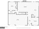 First floor plan featuring living room, dining room, kitchen, bathroom, garage and bedrooms at 71 Pacific Ave, Sharpsburg, GA 30277