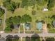 Aerial view of a property showcasing lush greenery, multiple homes, and a tranquil neighborhood setting at 111 S Old 27, Roopville, GA 30170