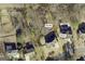 Aerial view of the property showing home, fire pit and surrounding area at 3924 Lorien Way NW Kennesaw, GA 30152 at 3924 Lorien Nw Way, Kennesaw, GA 30152