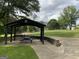 Covered picnic shelter at community park, with tables and grassy field in the background at 3571 Lake Se Dr, Smyrna, GA 30082