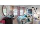 Tastefully decorated bedroom with a queen-sized bed and large windows with pink curtains at 1278 Hollingsworth Way # 39, Dacula, GA 30019